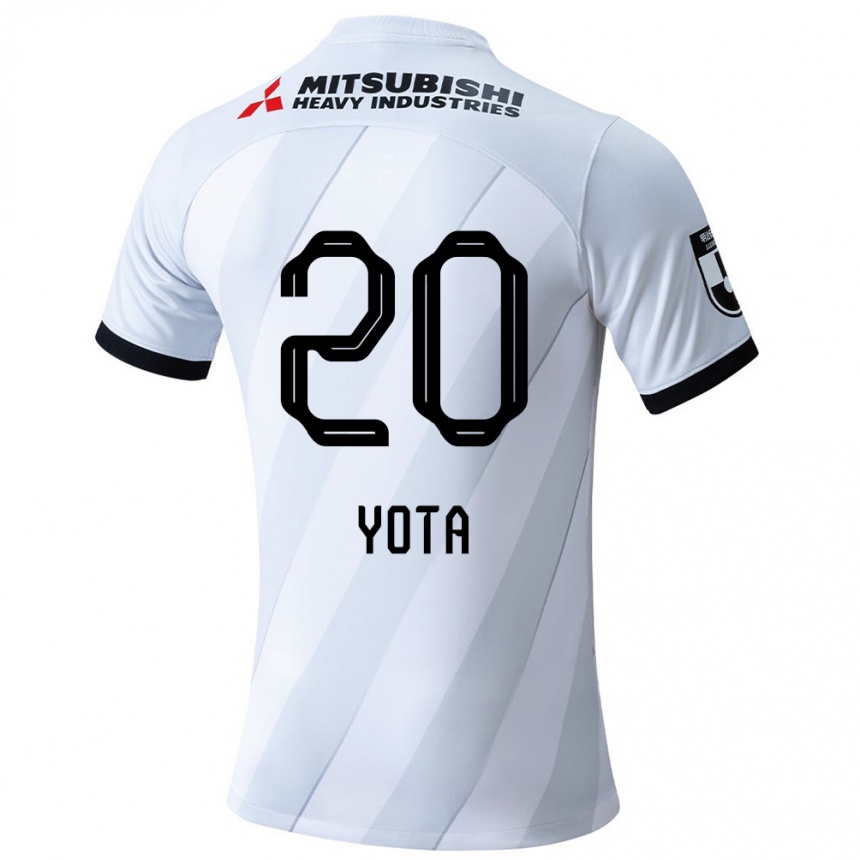 Niño Fútbol Camiseta Yota Sato #20 Gris Blanco 2ª Equipación 2024/25