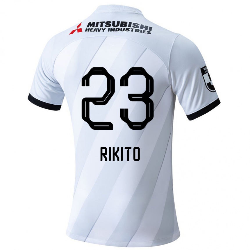 Niño Fútbol Camiseta Rikito Inoue #23 Gris Blanco 2ª Equipación 2024/25