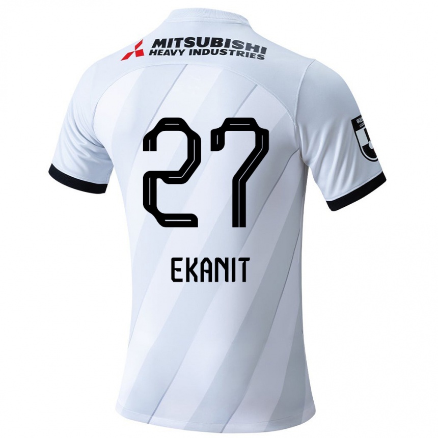 Niño Fútbol Camiseta Ekanit Panya #27 Gris Blanco 2ª Equipación 2024/25