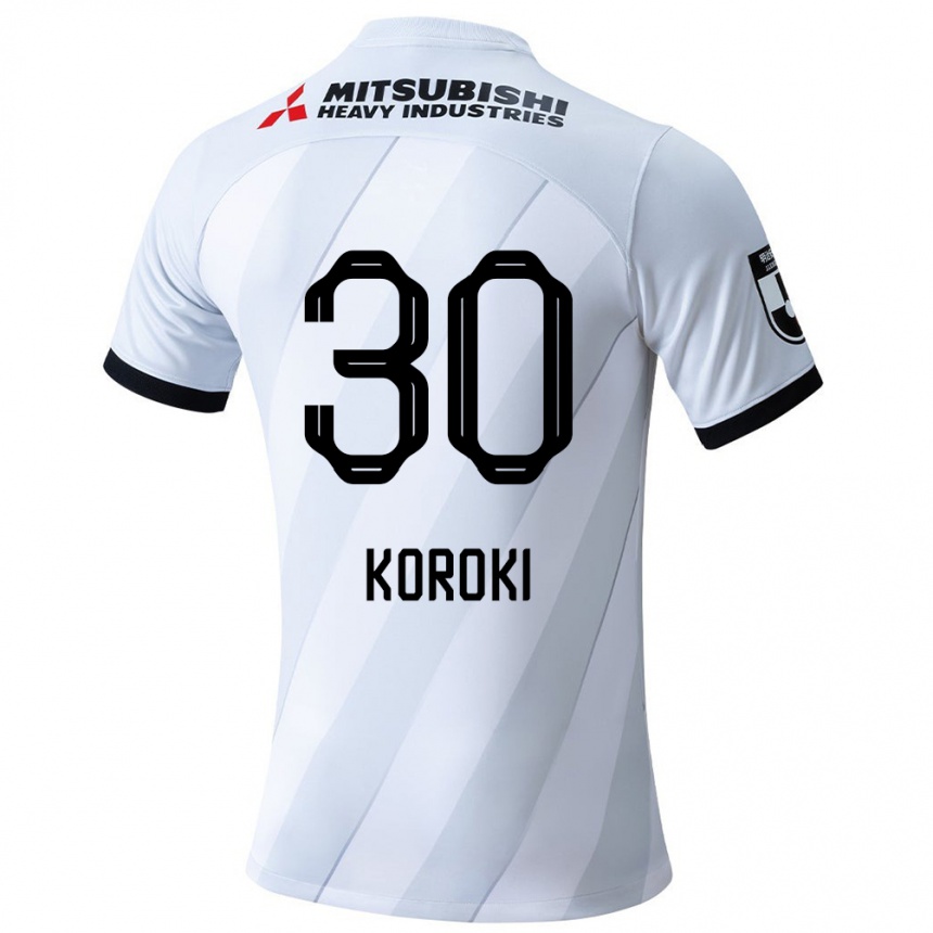 Niño Fútbol Camiseta Shinzo Koroki #30 Gris Blanco 2ª Equipación 2024/25