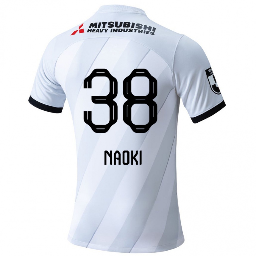 Niño Fútbol Camiseta Naoki Maeda #38 Gris Blanco 2ª Equipación 2024/25