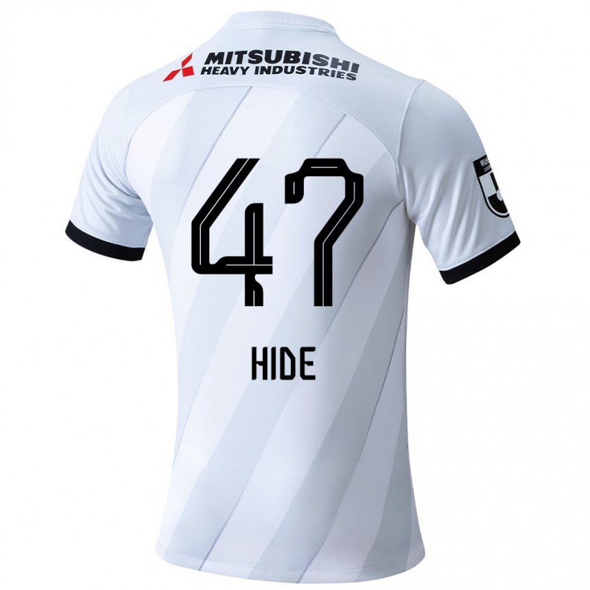 Niño Fútbol Camiseta Hidetoshi Takeda #47 Gris Blanco 2ª Equipación 2024/25