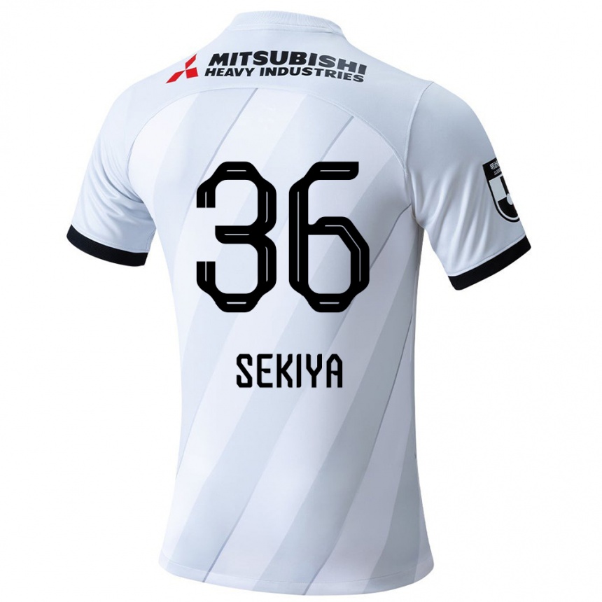 Niño Fútbol Camiseta Hikaru Sekiya #36 Gris Blanco 2ª Equipación 2024/25