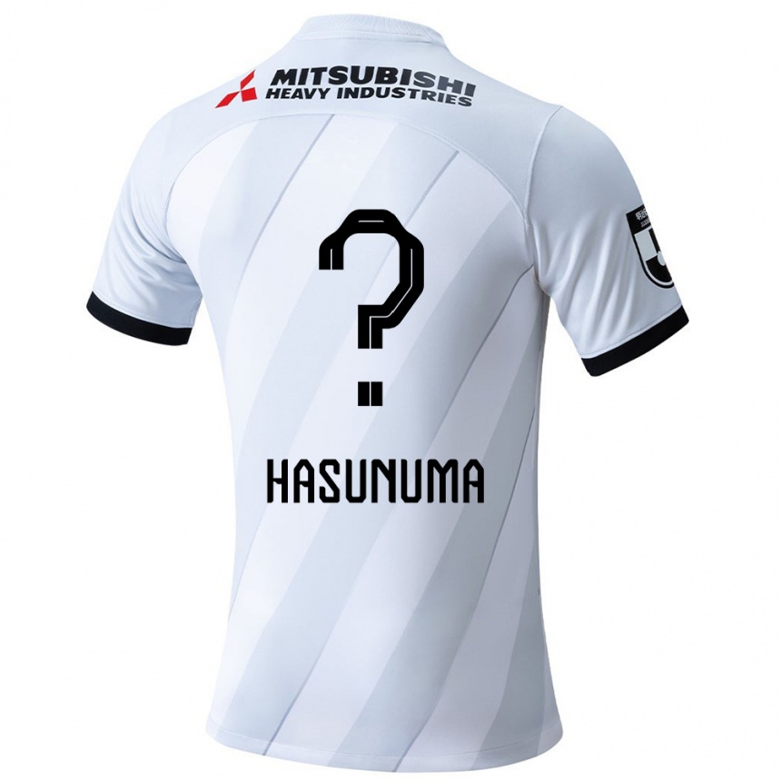 Niño Fútbol Camiseta Shunsuke Hasunuma #0 Gris Blanco 2ª Equipación 2024/25