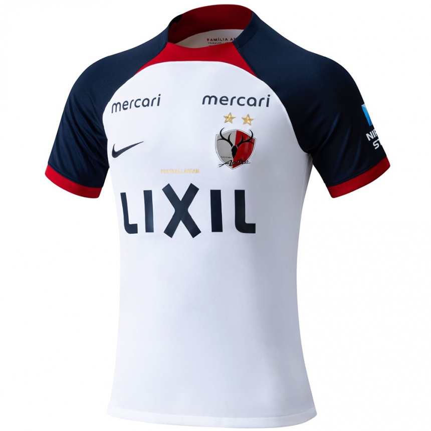 Niño Fútbol Camiseta Radomir Milosavljevic #4 Blanco Azul Rojo 2ª Equipación 2024/25