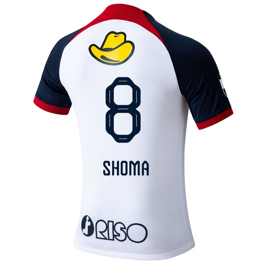 Niño Fútbol Camiseta Shoma Doi #8 Blanco Azul Rojo 2ª Equipación 2024/25