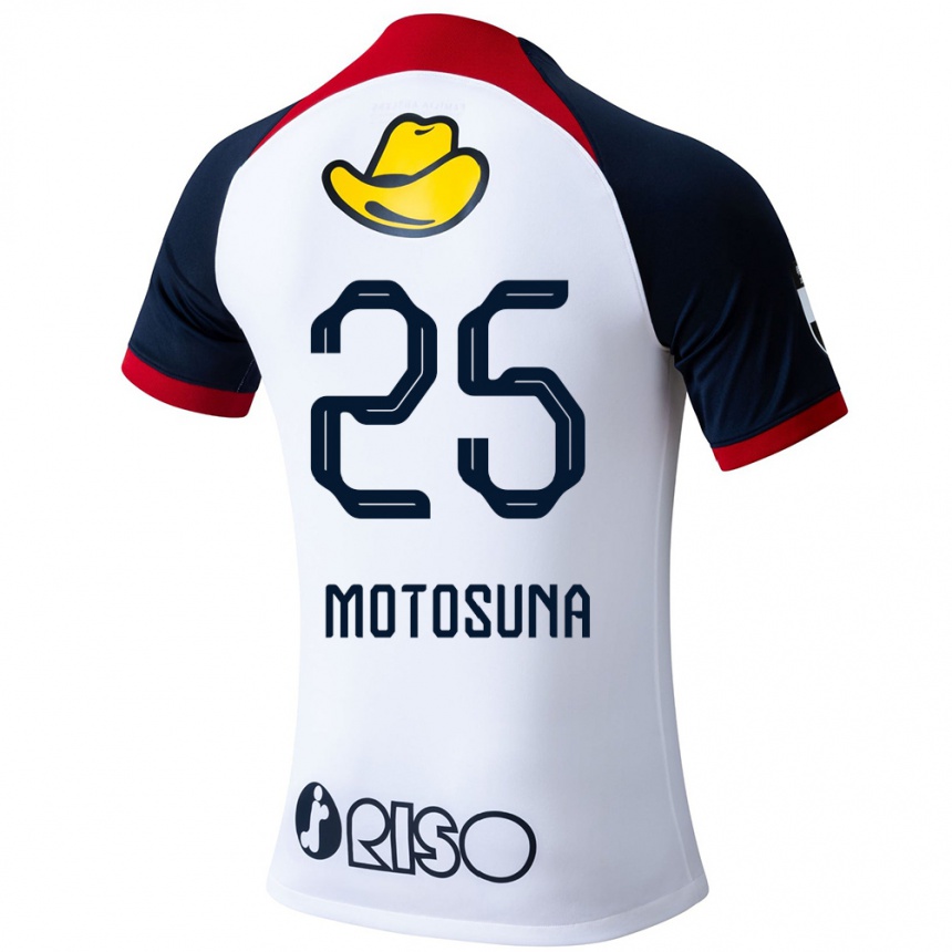 Niño Fútbol Camiseta Anthony Motosuna #25 Blanco Azul Rojo 2ª Equipación 2024/25