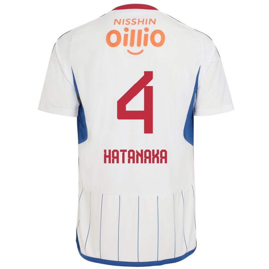 Niño Fútbol Camiseta Shinnosuke Hatanaka #4 Blanco Azul Rojo 2ª Equipación 2024/25