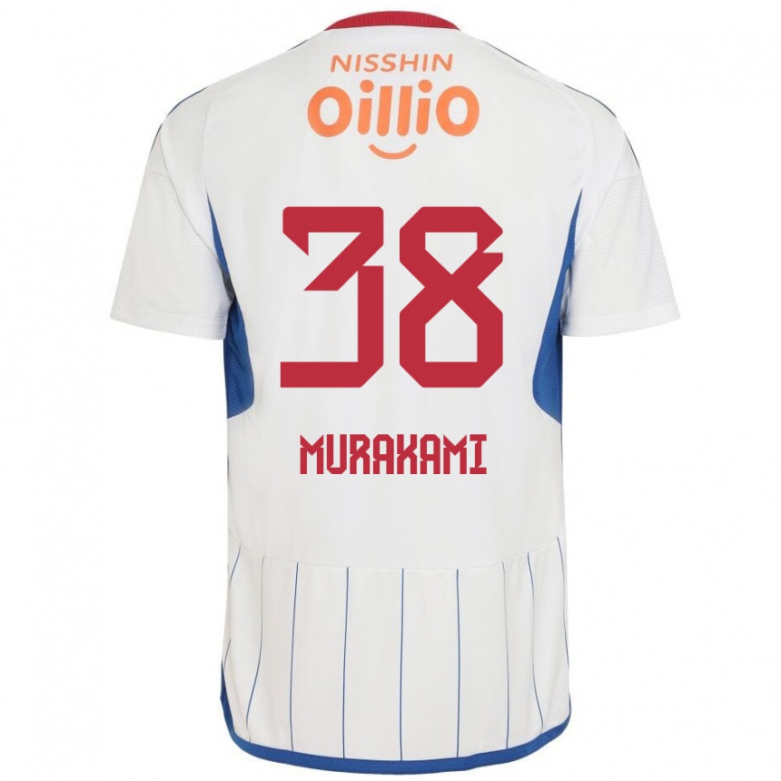 Niño Fútbol Camiseta Yuhi Murakami #38 Blanco Azul Rojo 2ª Equipación 2024/25