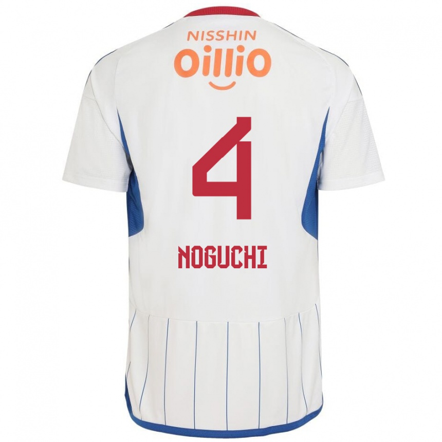 Niño Fútbol Camiseta Reno Noguchi #4 Blanco Azul Rojo 2ª Equipación 2024/25