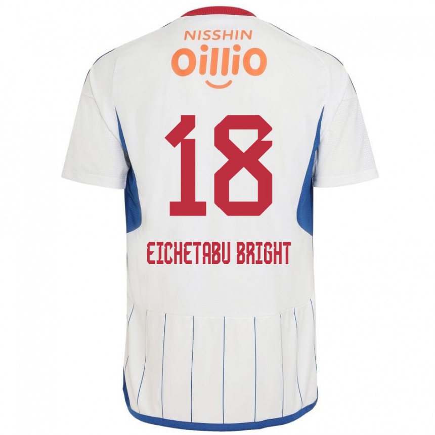 Niño Fútbol Camiseta Kai Eichetabu Bright #18 Blanco Azul Rojo 2ª Equipación 2024/25