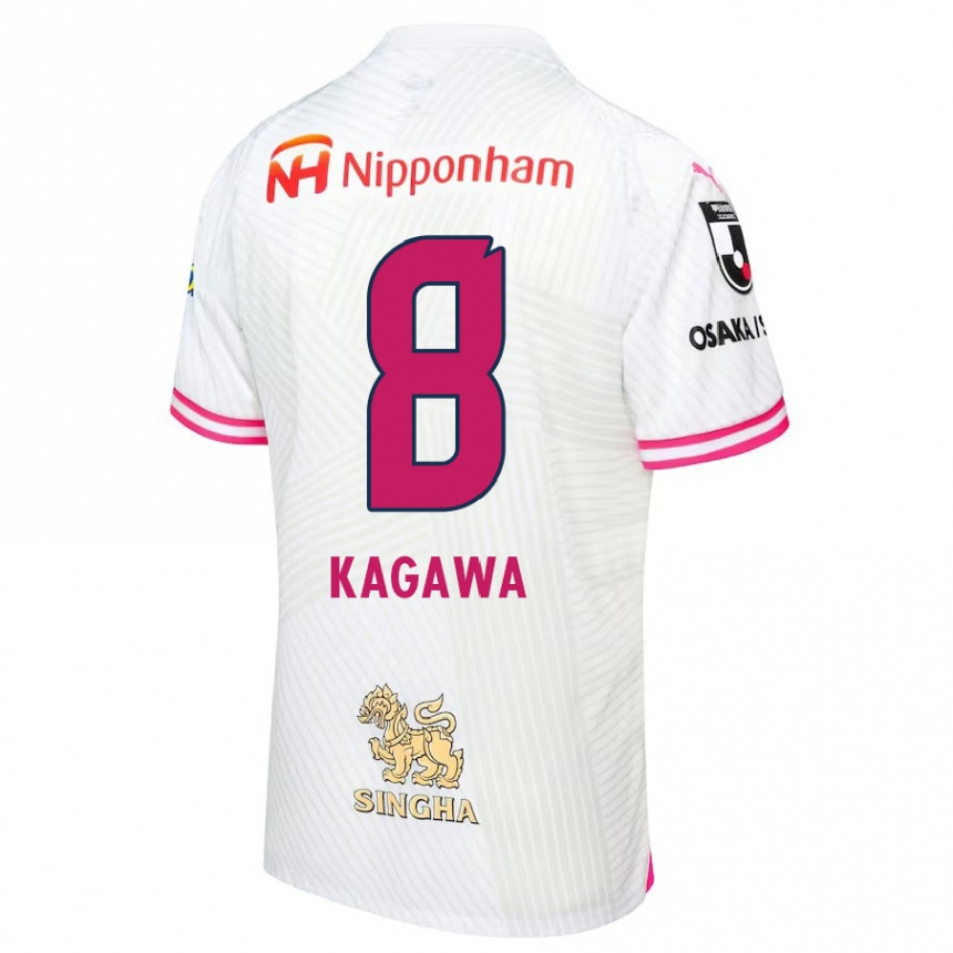 Niño Fútbol Camiseta Shinji Kagawa #8 Blanco Rosa 2ª Equipación 2024/25