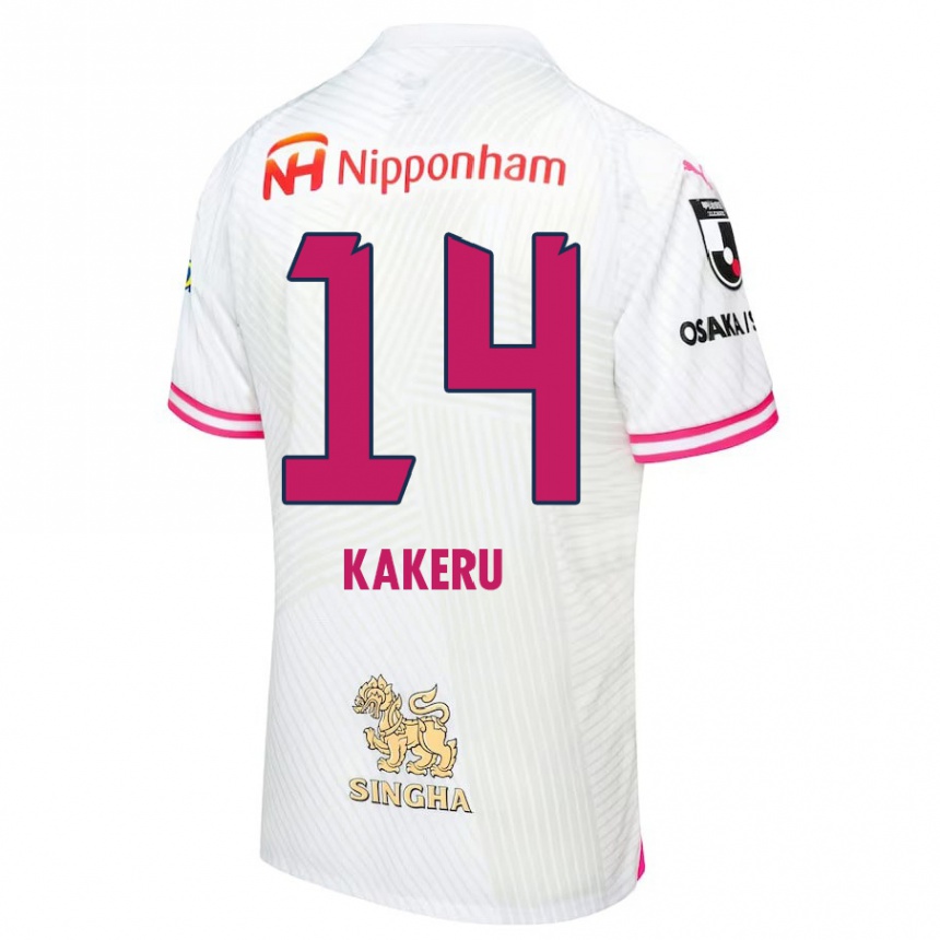 Niño Fútbol Camiseta Kakeru Funaki #14 Blanco Rosa 2ª Equipación 2024/25