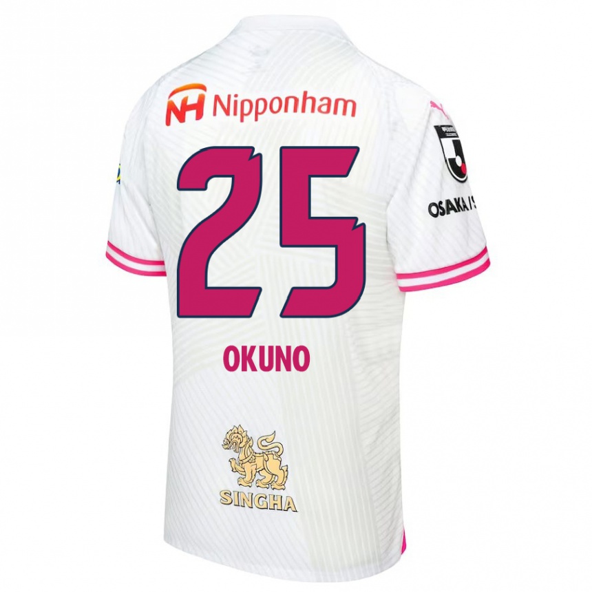 Niño Fútbol Camiseta Hiroaki Okuno #25 Blanco Rosa 2ª Equipación 2024/25