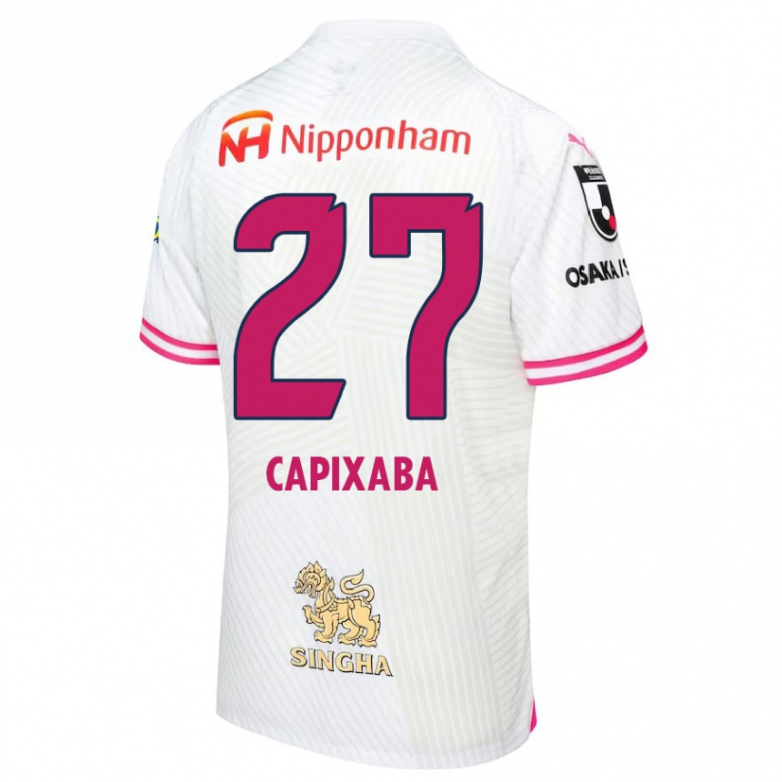 Niño Fútbol Camiseta Capixaba #27 Blanco Rosa 2ª Equipación 2024/25