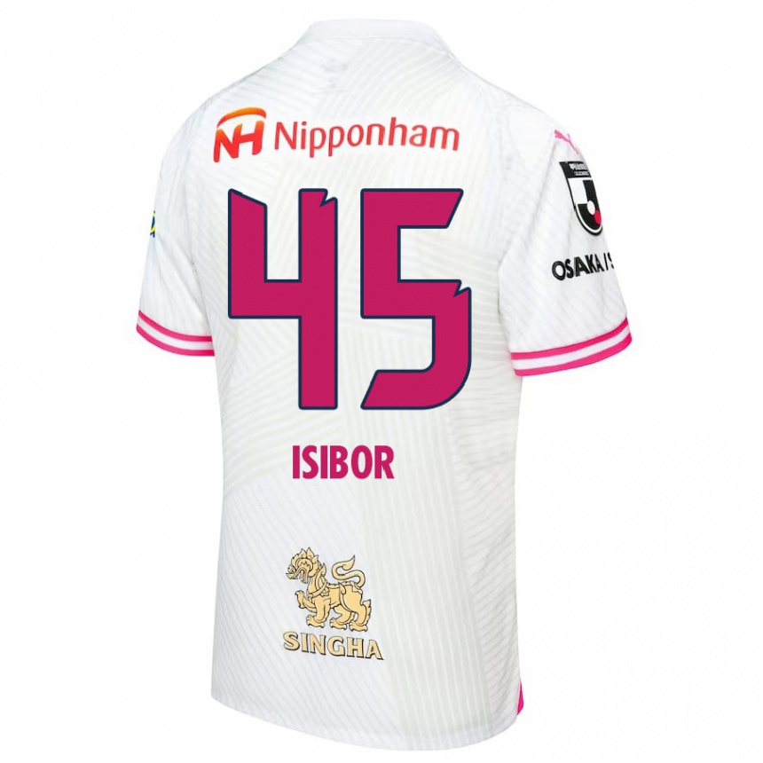 Niño Fútbol Camiseta Ken Isibor #45 Blanco Rosa 2ª Equipación 2024/25