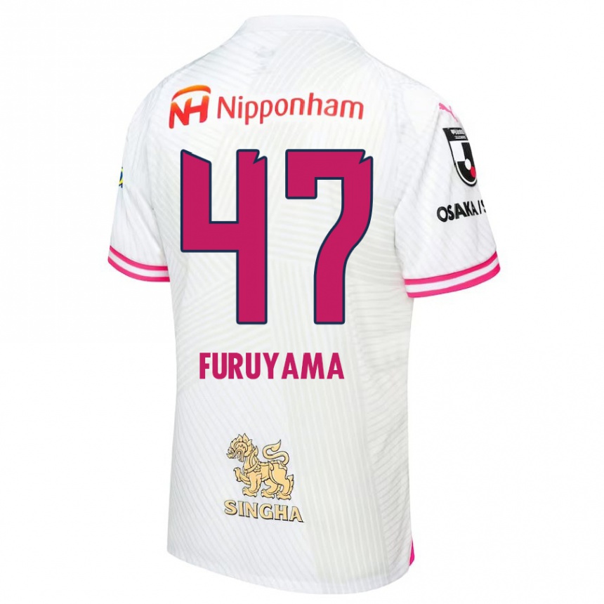 Niño Fútbol Camiseta Kengo Furuyama #47 Blanco Rosa 2ª Equipación 2024/25