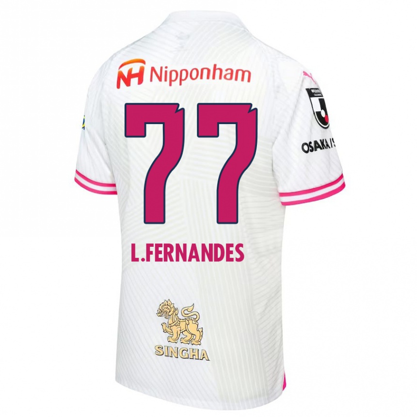 Niño Fútbol Camiseta Lucas Fernandes #77 Blanco Rosa 2ª Equipación 2024/25