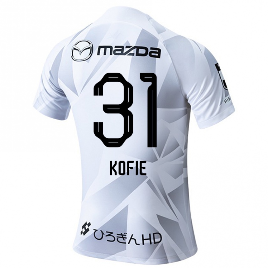 Niño Fútbol Camiseta Shota Kofie #31 Blanco Gris Negro 2ª Equipación 2024/25