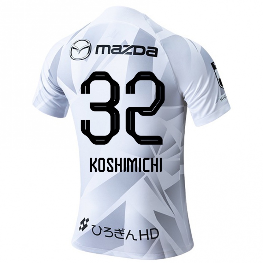 Niño Fútbol Camiseta Sota Koshimichi #32 Blanco Gris Negro 2ª Equipación 2024/25