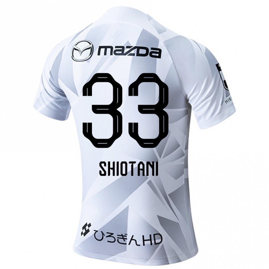 Niño Fútbol Camiseta Tsukasa Shiotani #33 Blanco Gris Negro 2ª Equipación 2024/25