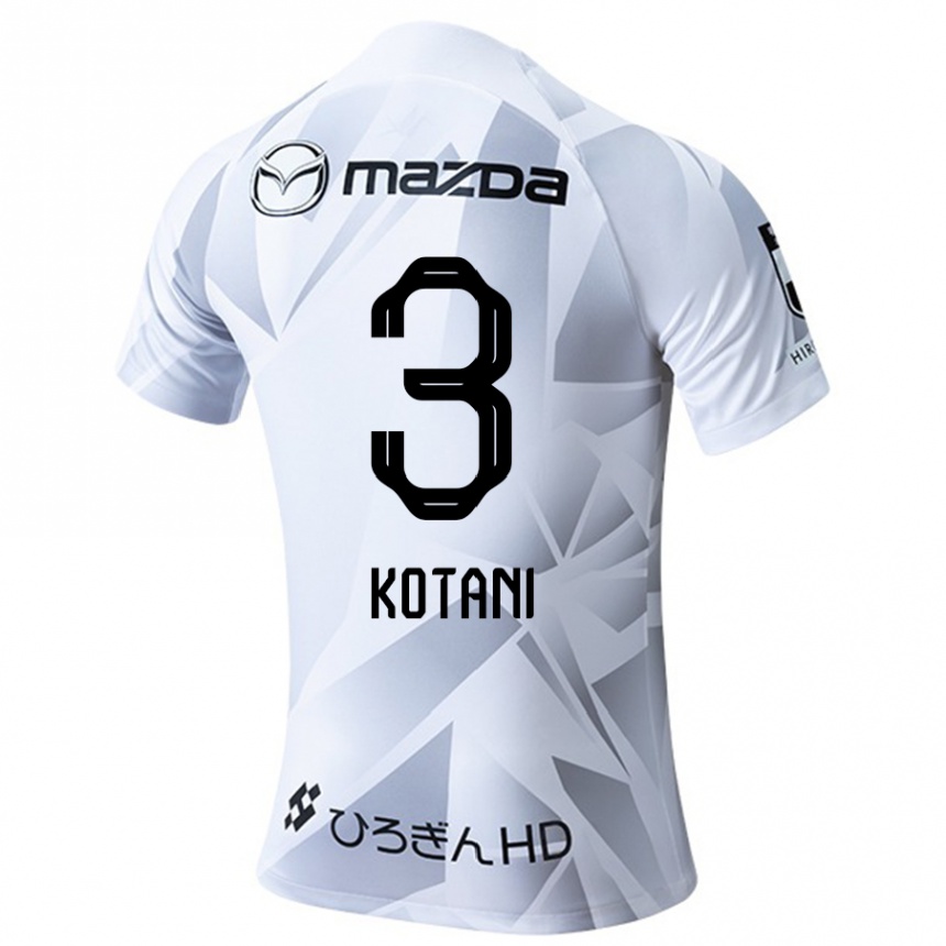 Niño Fútbol Camiseta Fuga Kotani #3 Blanco Gris Negro 2ª Equipación 2024/25