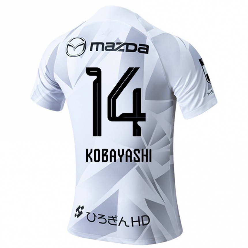 Niño Fútbol Camiseta Shimon Kobayashi #14 Blanco Gris Negro 2ª Equipación 2024/25