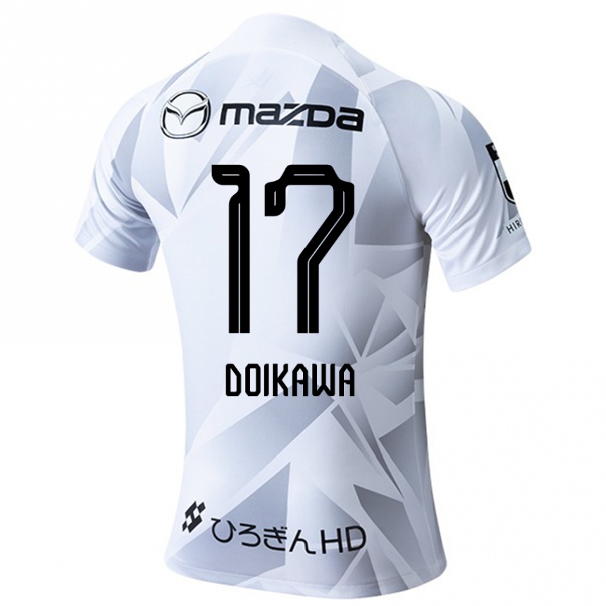 Niño Fútbol Camiseta Haruto Doikawa #17 Blanco Gris Negro 2ª Equipación 2024/25