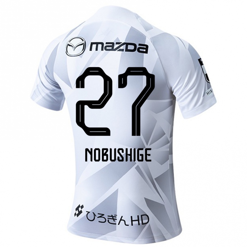 Niño Fútbol Camiseta Ryojiro Nobushige #27 Blanco Gris Negro 2ª Equipación 2024/25