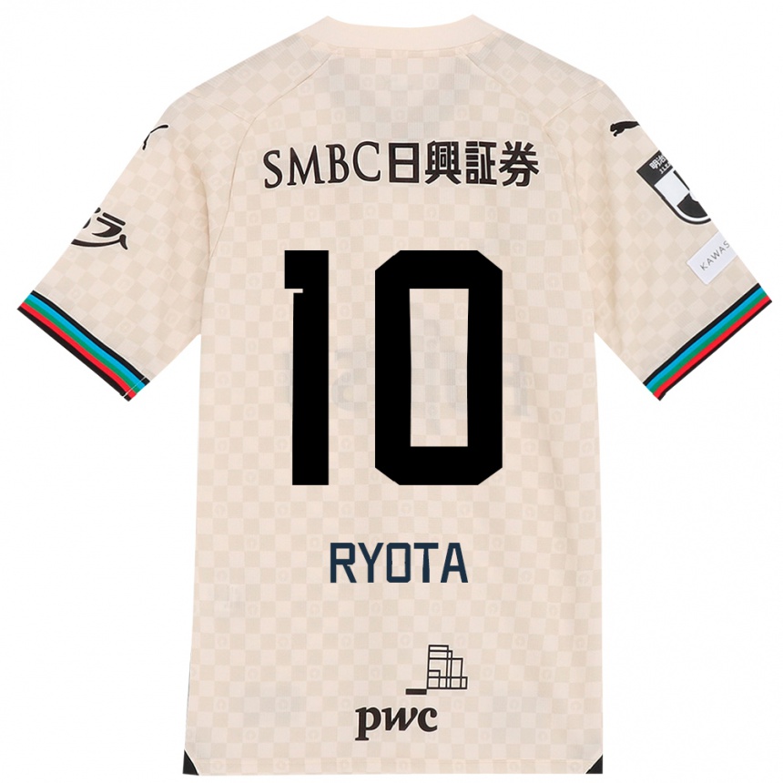 Niño Fútbol Camiseta Ryota Oshima #10 Blanco Gris 2ª Equipación 2024/25