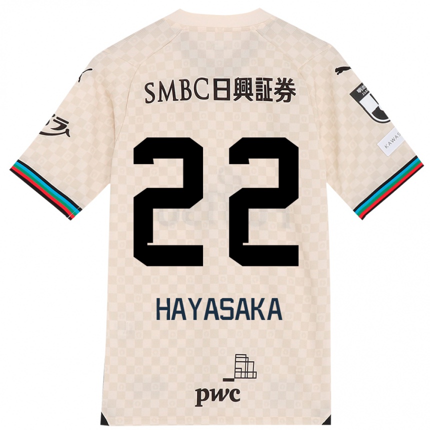 Niño Fútbol Camiseta Yuki Hayasaka #22 Blanco Gris 2ª Equipación 2024/25