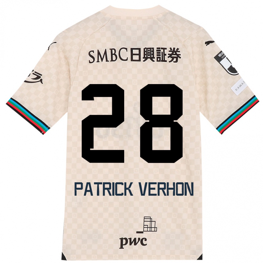 Niño Fútbol Camiseta Patrick Verhon #28 Blanco Gris 2ª Equipación 2024/25