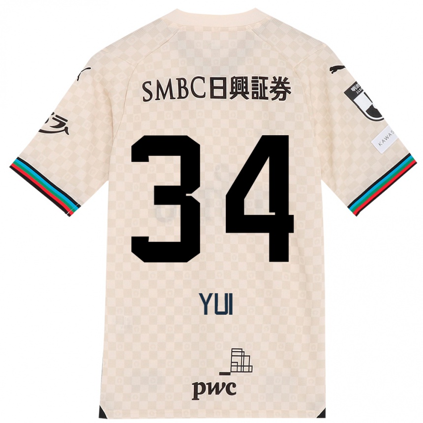 Niño Fútbol Camiseta Kota Yui #34 Blanco Gris 2ª Equipación 2024/25