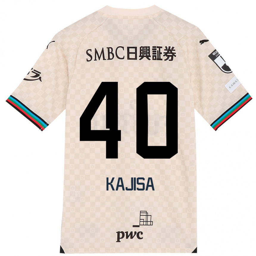 Niño Fútbol Camiseta Umi Kajisa #40 Blanco Gris 2ª Equipación 2024/25