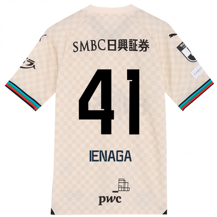 Niño Fútbol Camiseta Akihiro Ienaga #41 Blanco Gris 2ª Equipación 2024/25