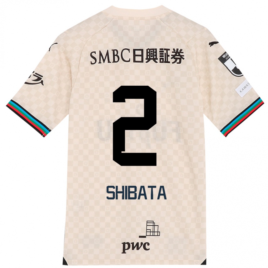 Niño Fútbol Camiseta Shotaro Shibata #2 Blanco Gris 2ª Equipación 2024/25