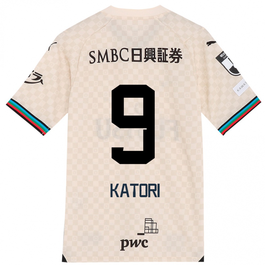 Niño Fútbol Camiseta Takeshi Katori #9 Blanco Gris 2ª Equipación 2024/25