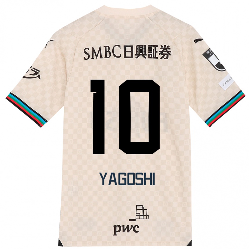 Niño Fútbol Camiseta Mikito Yagoshi #10 Blanco Gris 2ª Equipación 2024/25