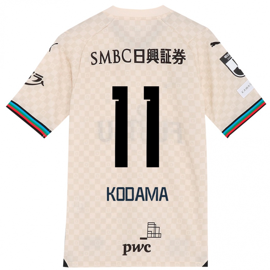 Niño Fútbol Camiseta Shotaro Kodama #11 Blanco Gris 2ª Equipación 2024/25