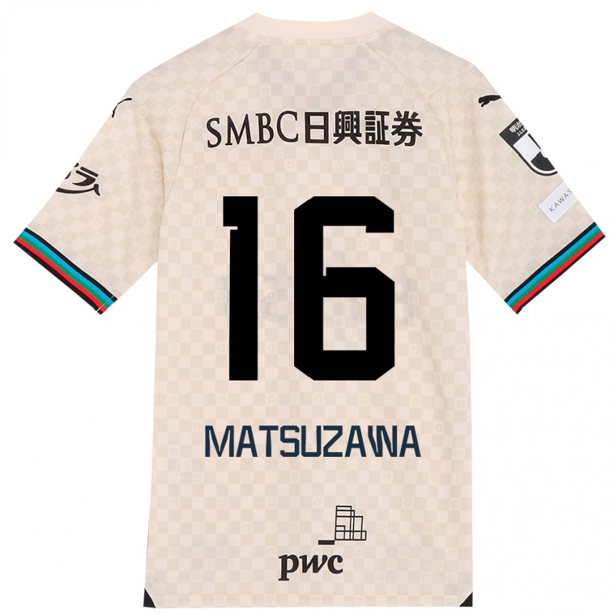 Niño Fútbol Camiseta Naoto Matsuzawa #16 Blanco Gris 2ª Equipación 2024/25