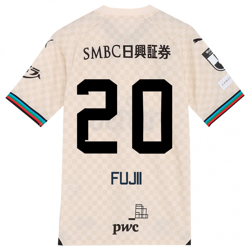 Niño Fútbol Camiseta Rensuke Fujii #20 Blanco Gris 2ª Equipación 2024/25