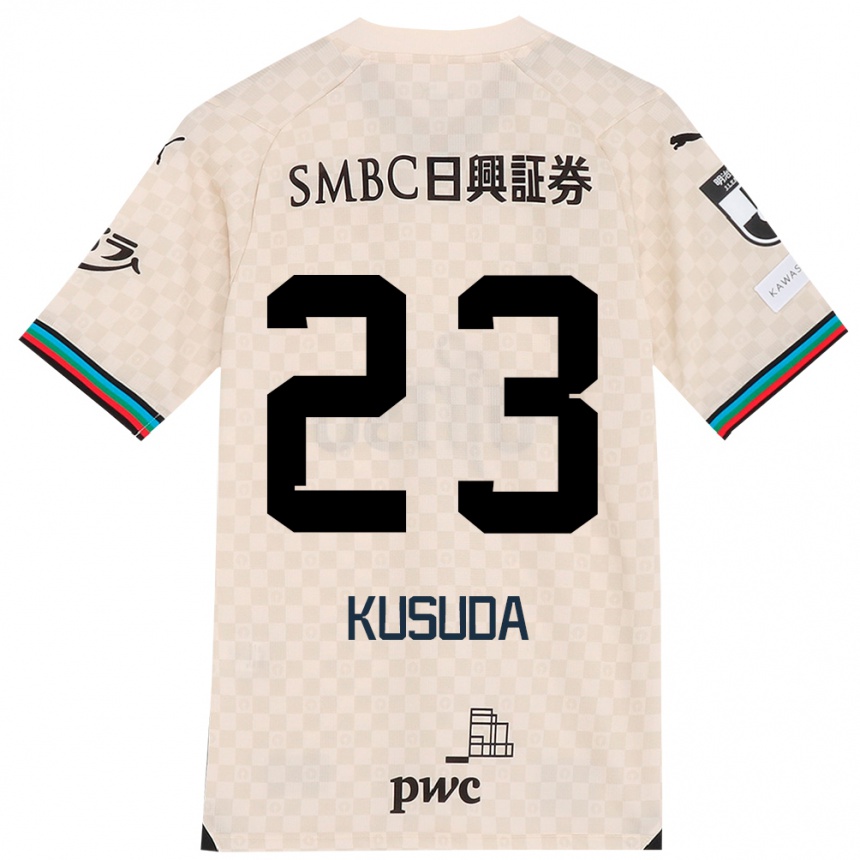 Niño Fútbol Camiseta Haruki Kusuda #23 Blanco Gris 2ª Equipación 2024/25