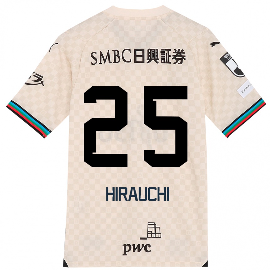 Niño Fútbol Camiseta Issei Hirauchi #25 Blanco Gris 2ª Equipación 2024/25