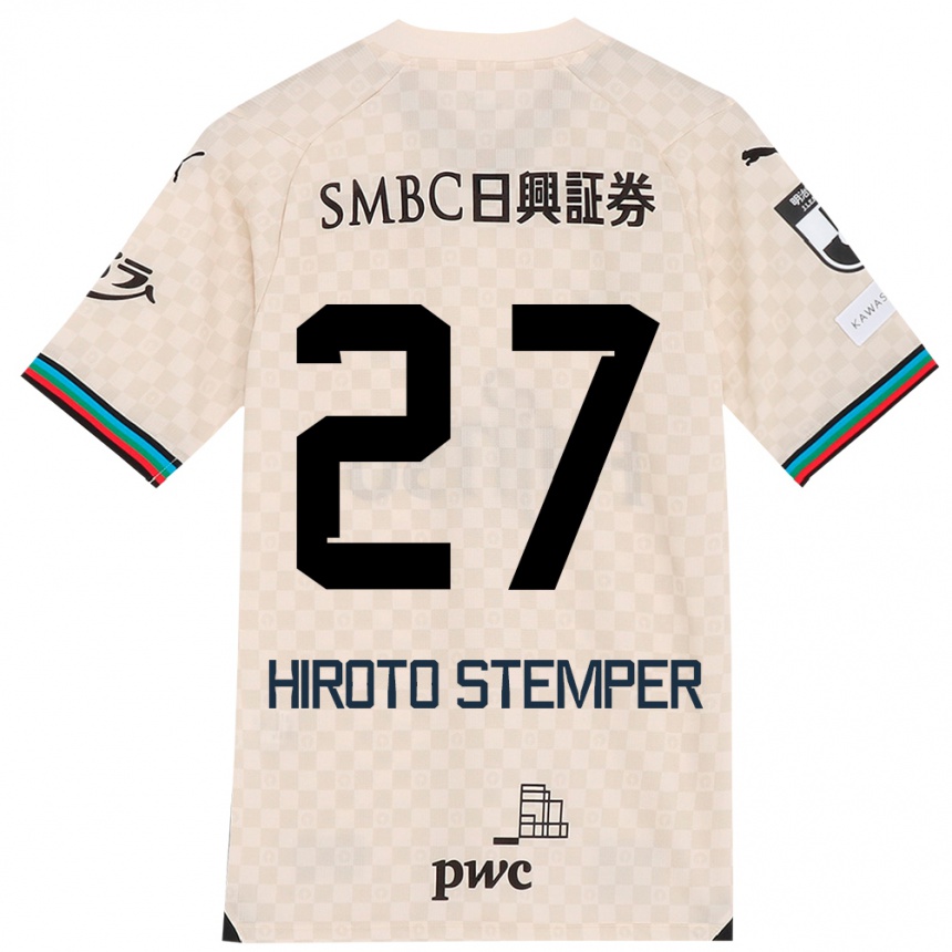 Niño Fútbol Camiseta Luka Hiroto Stemper #27 Blanco Gris 2ª Equipación 2024/25