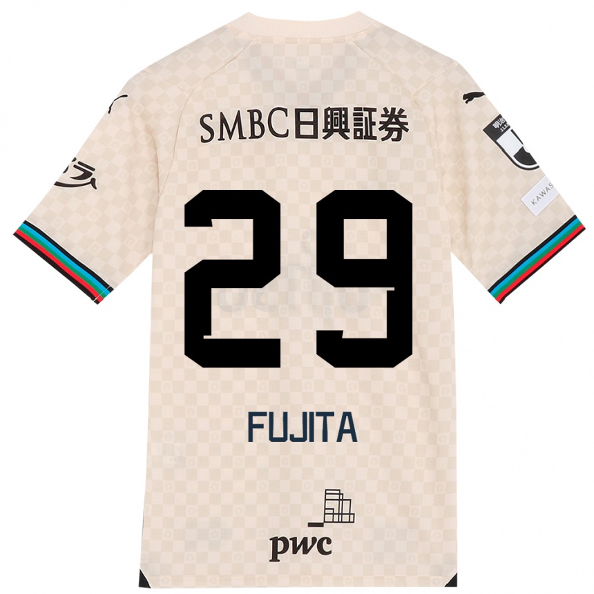 Niño Fútbol Camiseta Asuto Fujita #29 Blanco Gris 2ª Equipación 2024/25