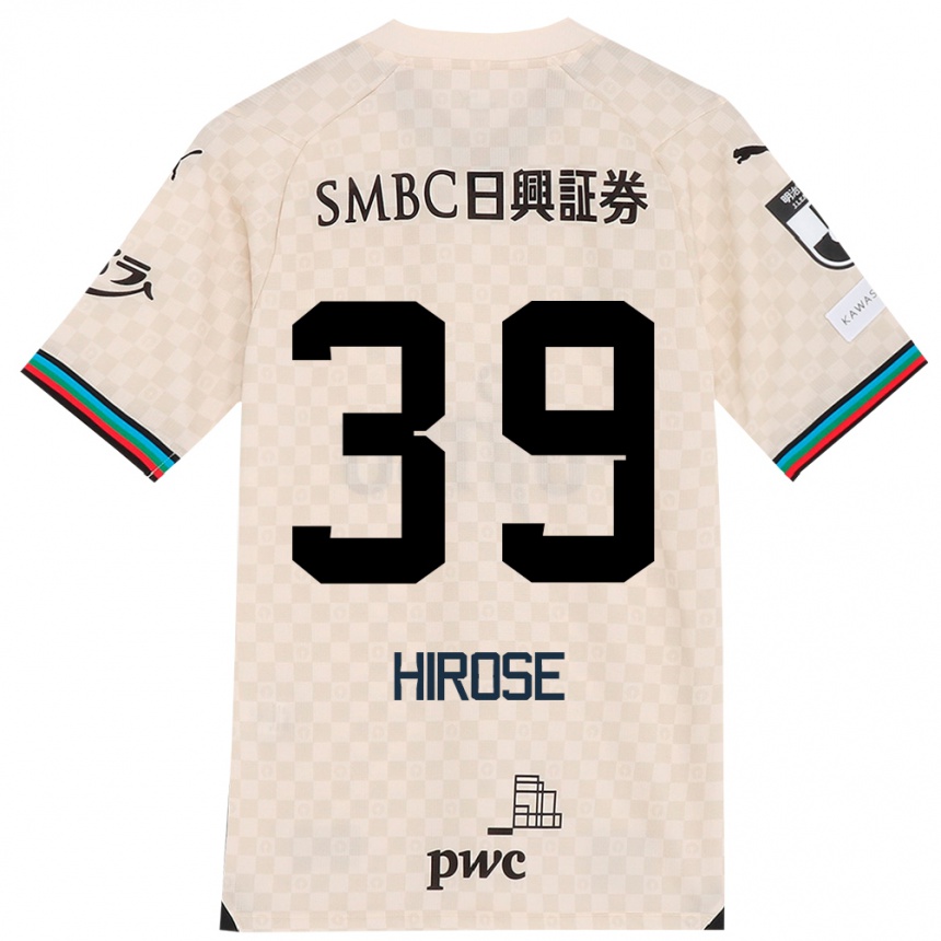 Niño Fútbol Camiseta Neo Hirose #39 Blanco Gris 2ª Equipación 2024/25