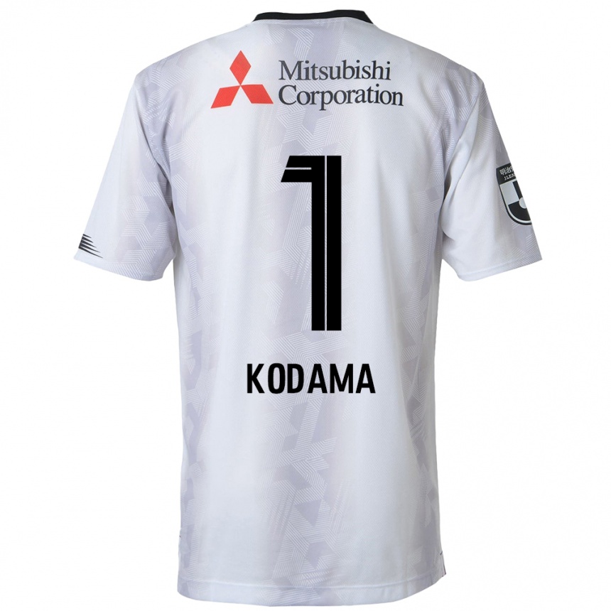 Niño Fútbol Camiseta Tsuyoshi Kodama #1 Blanco Negro 2ª Equipación 2024/25