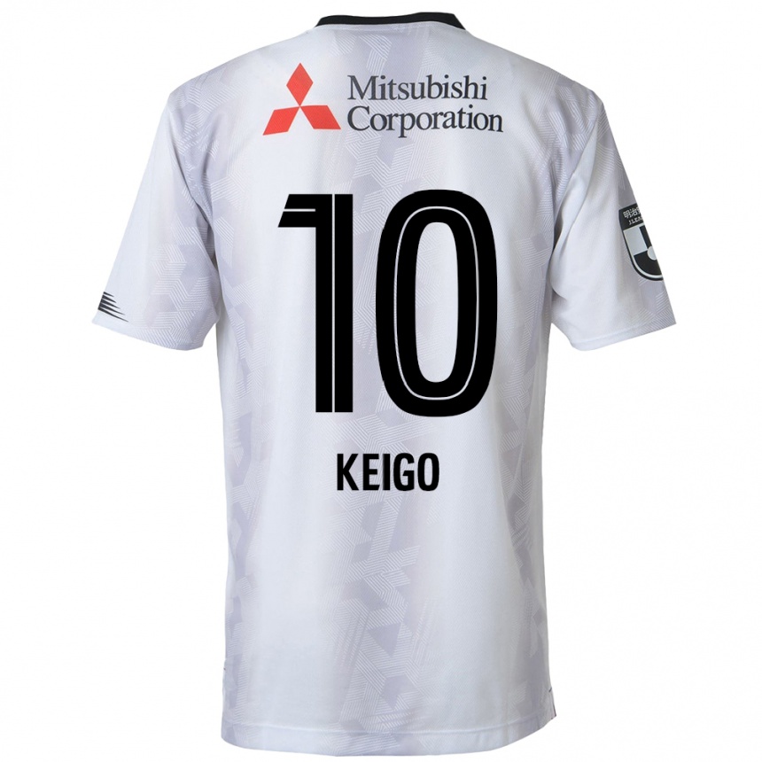 Niño Fútbol Camiseta Keigo Higashi #10 Blanco Negro 2ª Equipación 2024/25