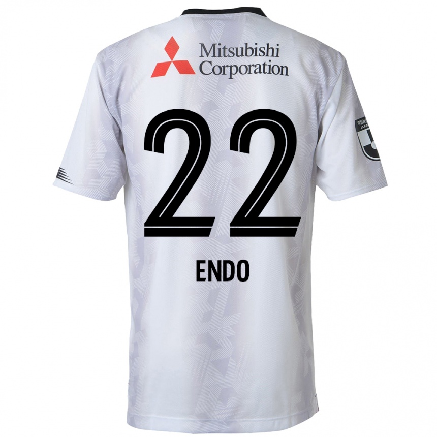 Niño Fútbol Camiseta Keita Endo #22 Blanco Negro 2ª Equipación 2024/25