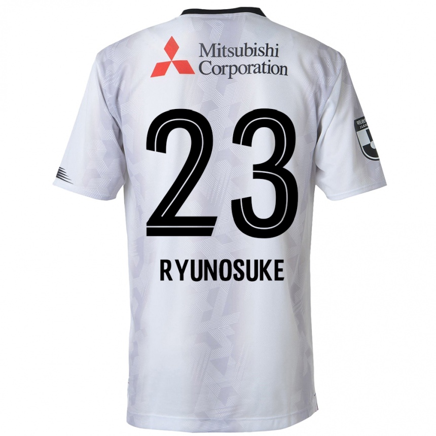 Niño Fútbol Camiseta Ryunosuke Sato #23 Blanco Negro 2ª Equipación 2024/25